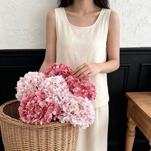 Fiore Artificiale di Ortensia in Seta a Testa Grande <span class=keywords><strong>con</strong></span> Stelo per Bouquet da Sposa e Centrotavola, Vendita all'Ingrosso - Product Image 2
