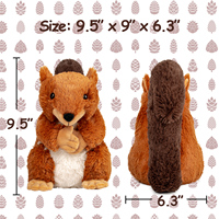 Peluche d'écureuil, écureuil en peluche doux, adorable écureuil brun en peluche pour cadeau d'enfant et décoration de chambre d'enfant