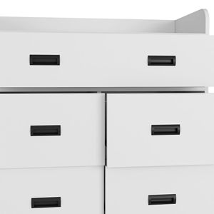 Commode à 5 tiroirs Edgemont en blanc - Solution de rangement élégante - Product Image 4