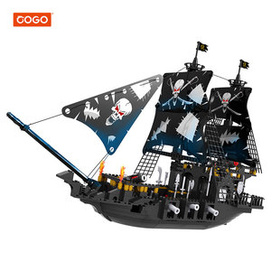 Jeu éducatif pour enfants, blocs <span class=keywords><strong>de</strong></span> construction, 807 pièces, modèle <span class=keywords><strong>de</strong></span> bateau <span class=keywords><strong>de</strong></span> Pirate, plastique ABS, jouets, briques pour garçons et filles - Product Image 1