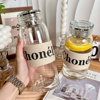 Tasse en verre borosilicate haut de gamme, luxueuse, grande capacité, portable, idéale pour le bureau, pour le thé et l'eau