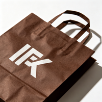 Pochette en papier kraft biodégradable, sac plat à trois soudures personnalisé pour échantillons cosmétiques