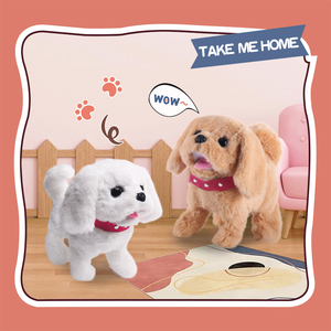 סוללה מופעל חשמלי נביחות הליכה כלב צעצועים ממולא בפלאש בעלי חיים לילדים - Product Image 5