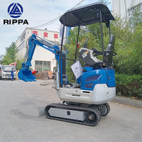 Mini-chargeuse compacte Rippa Approved Bager, excavatrice rotative bon marché de 1 tonne et 1,5 tonne, livraison gratuite, excavatrice de terrassement