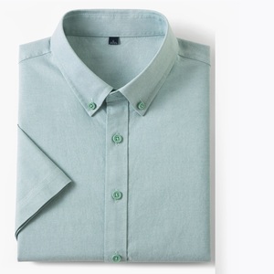 Camisa de Verano para <span class=keywords><strong>Hombre</strong></span>, Nueva Llegada, Manga Corta, Cuello con Botones, Algodón Puro, Tela <span class=keywords><strong>Oxford</strong></span>, Camisa Casual de Negocios para <span class=keywords><strong>Hombre</strong></span> - Product Image 3