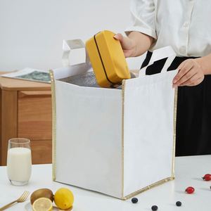 Bolsa Térmica para Alimentos con Logotipo Personalizado, Aislamiento de Papel de Aluminio Dorado, para Entrega de Comida, Gran Capacidad, Frío/Calor - Product Image 2