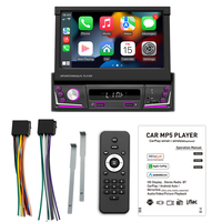 Prêt à Expédier 7 Pouces 1din HD Écran Rétractable Lecteur Multimédia de Voiture BT Fonction Lien Miroir Voiture MP5 Radio Magnétophone