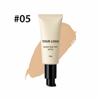 Fond de Teint Liquide Vegan Couvrance Totale 40g avec Protection Solaire SPF 55 – Teinte Légère Effet Peau Naturelle – Maquillage Visage OEM