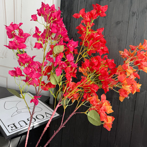 Bouquet de fleurs artificielles en soie de bougainvillier Jinxi pour la décoration intérieure, décoration de fenêtre pour le Nouvel An chinois - Product Image 1