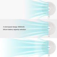 Nouveauté Ventilateur portable puissant 2 en 1 pour la maison et le camping-car, mini ventilateur USB rechargeable de 7 pouces, 3 vitesses, moteur sans balais pliable, été