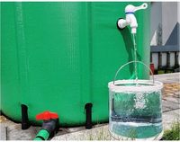 Baril pliable de collecte d'eau de pluie en PVC de 50/100 gallons pour recueillir l'eau de pluie de la gouttière