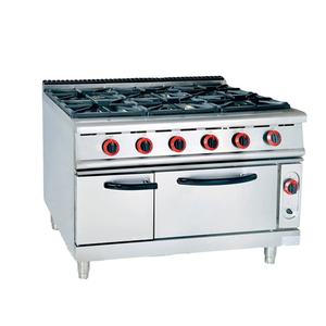 Cuisinière à gaz autonome à <span class=keywords><strong>six</strong></span> brûleurs haute efficacité avec four et grill, équipement de restauration rapide pour la friture de viande - Product Image 3