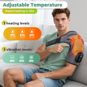 Điện Vai Brace hỗ trợ bọc nước nóng Pad massage vành đai không dây rung sưởi ấm Vai Massager - Product Image 2