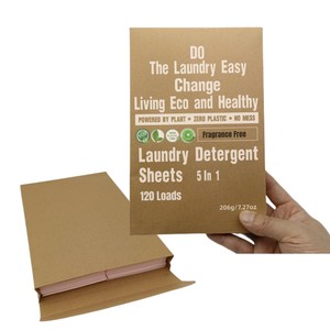 Eco-Friendly 60 / 120Loads Zero Waste <strong>Laundry</strong> <strong>Detergent</strong> Sheets Plant-Based Hypoallergenic No Plastic - Product Image 3
