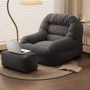 Fauteuil paresseux individuel en velours côtelé, confortable et très résistant, idéal pour chambre, balcon ou salon – Nouveauté très demandée - Product Image 2