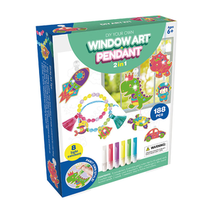 Mainan Edukasi DIY Menggambar 2 in 1 Seni Jendela Multi Warna 3D Kit Mainan Lukis Dinosaurus untuk Anak-Anak - Product Image 2