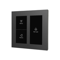 Interrupteur mural intelligent à bouton-poussoir GTD 22MBS KNX 20-30V, norme britannique, 3 boutons, pour hôtel/maison/bureau