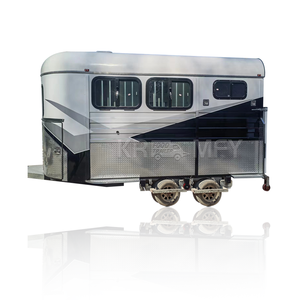 <b>Special</b> Configuration Luxury Horse Box Trailer 2 Slant Floats Solid Rubber Tires 2000kg Load Capacity for Smooth <b>Transport</b> - Product Image 3