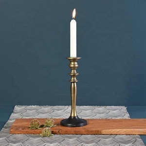 Gold Plated Decorative Metal Taper Candle Holder for Home & Wedding Tableware Decoration <b>Candlestick</b> Holders - Product Image 3