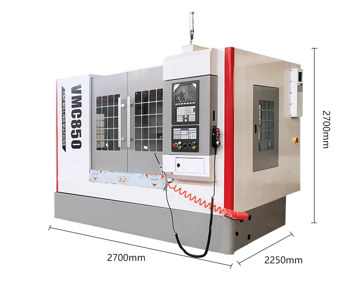 Petit centre d'usinage CNC de haute qualité avec technologie allemande VMC850