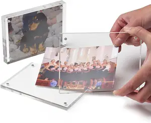 Акриловая магнитная рамка для фотографий, 8,5x11 дюймов, прозрачная подставка для стола/стола толщиной 10 + 10 мм, упаковка из 1