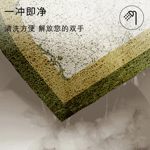 Tapis de porte demi-cercle floral en fibre de polyester, résistant à la poussière, pour l'entrée et la maison - Product Image 4