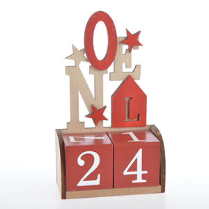 Eaglegifts artigianato in legno Di Natale Conto Alla Rovescia numero di Blocchi di Legno avvento calendario da tavolo della decorazione della casa - Product Image 3