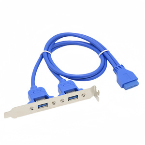 สายต่อขยาย USB 3.0 แบบสองพอร์ต 20 พิน สำหรับเมนบอร์ดไปยังช่อง I/O ด้านหลัง เพื่อเพิ่มพื้นที่ใช้งานข้อมูลสำหรับเคสคอมพิวเตอร์ - Product Image 2