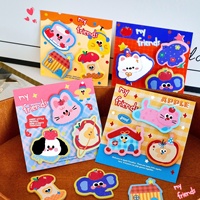Adorables notes autocollantes sur le thème des animaux de compagnie, autocollants décoratifs multi-pièces pour étudiants, notes de planification, notes de message, mémos, adhésifs réutilisables