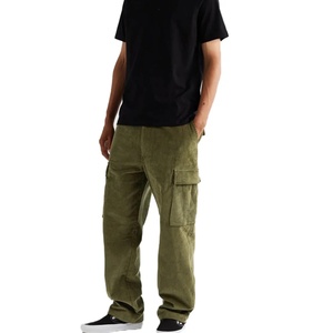 Pantalones Cargo Chino Casuales de Pana para Hombre, de Pierna Recta, con Logotipo Personalizado y Bolsillos Grandes - Product Image 3