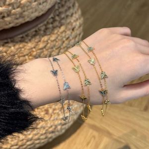 สร้อยคอจี้รูปผีเสื้อแบบปรับได้ ดีไซน์ Dylam Charm ชุบทองคำขาว 14K 18K บนเงินแท้ สำหรับผู้หญิงและเด็กผู้หญิง - Product Image 2