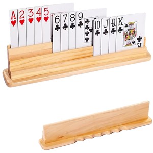 Porte-cartes en bois « Passer au-dessus du royaume », base en bois massif pour jeux de cartes, jeux de société et fêtes - Product Image 5