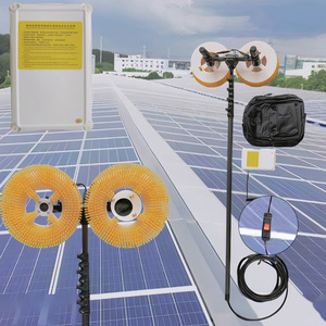 Robot de nettoyage solaire à double brosse, machine de nettoyage automatique de panneaux photovoltaïques pour les systèmes solaires sur toiture et au sol - Product Image 4