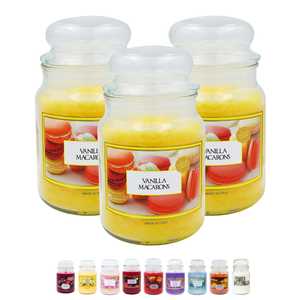Bougie parfumée en verre à la vanille, 510g, grand pot, fabriquée en Italie - Product Image 1