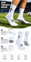 Chaussettes de football personnalisées antidérapantes, respirantes, livraison rapide, échantillon gratuit