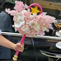 Bouquet de roses éternelles en forme de baguette magique, cadeau haut de gamme, meilleur ami, bouquet de fleurs en savon réaliste, Saint-Valentin, Pâques