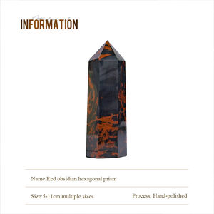 <span class=keywords><strong>Colonne</strong></span> décorative de tour de cristal d'obsidienne d'<span class=keywords><strong>acajou</strong></span> pour l'ornement de Feng Shui et de maison - Product Image 3