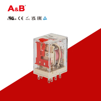 Relais électromagnétique miniature A&B ABKE2C0730LT DPDT 8 broches, bobine 230VAC, relais de contrôle industriel avec LED