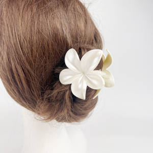 3D Effect Flower Hair Clips Leopard Flower Hair Clips Clips Garra Grande para As Mulheres Não Slip Strong Hold para As Mulheres - Product Image 4