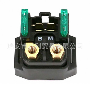 รีเลย์แม่เหล็กไฟฟ้าสำหรับสตาร์ทมอเตอร์ไซค์ หน้าสัมผัสซิลเวอร์ทินออกไซด์ พลาสติกสีดำ สำหรับเปลี่ยนซ่อมแซม - Product Image 3