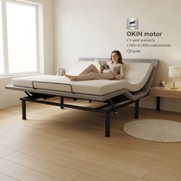 Sommier de lit électrique commercial réglable avec télécommande sans fil, moteur silencieux moderne, durable, taille personnalisée, commande en gros, OEM