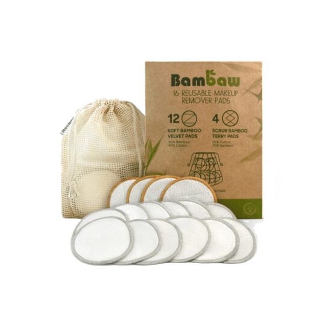Reusable Handle Makeup Brush Bamboo Facial Cleansing Remover Pads High Quality Round Embossing Cotton Custom Cotton Pad for Face
