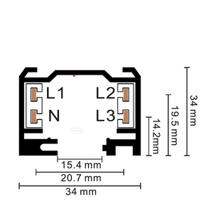 Ledeast T042 4 dây 3 giai đoạn 1m 2M 3M nhôm theo dõi ánh sáng hướng dẫn cho trong nhà Dali mờ hệ thống 10 năm bảo hành - Product Image 2