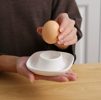 Plateau à œufs en céramique en gros, style nordique, fournitures de cuisine, support à œufs, plateau à œufs en porcelaine pour la maison