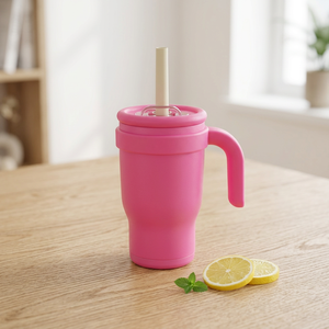 Vaso Térmico de Doble Pared para Café, 350 ml, Taza Aislada de Acero Inoxidable con Pajita - Product Image 4
