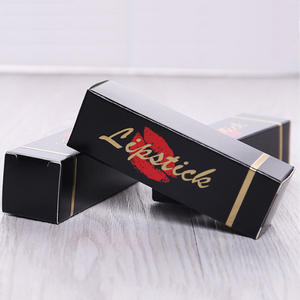 Boîte d'emballage pour rouge à lèvres, impression noire et or, rectangle, design personnalisé, boîte en papier pour cosmétiques et maquillage - Product Image 1