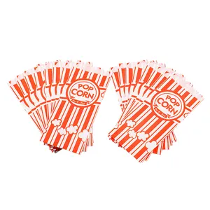 Wint Vliegende Fastfoodverpakkingen Roze Rode Kraft Magnetronpapier Popcornzakken