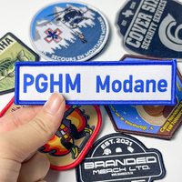 Écussons brodés personnalisés haut de gamme avec fixation auto-agrippante en tissu sergé – Badges professionnels avec nom et logo pour uniformes, chapeaux et sacs