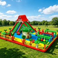 Vente flash : Toboggan gonflable et château gonflable combinés pour enfants, intérieur/extérieur, certifié CE, prix d'usine
