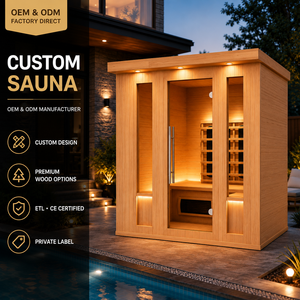 Cabine infrarouge extérieure HG Premium avec sièges en U, chromothérapie LED et bar à oxygène pour le bien-être en plein air - Product Image 1